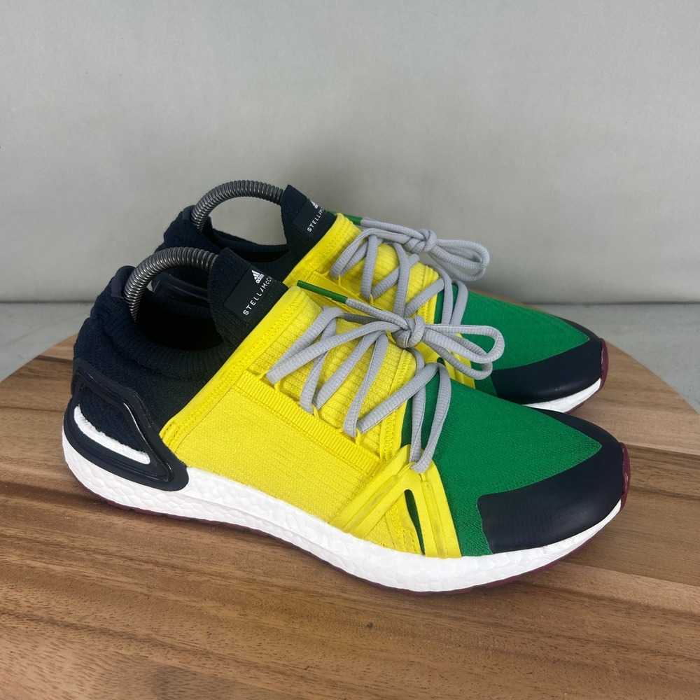 Adidas Stella McCartney Ultraboost 20 Shoes GX1568 Green Yellow Womens 9.5